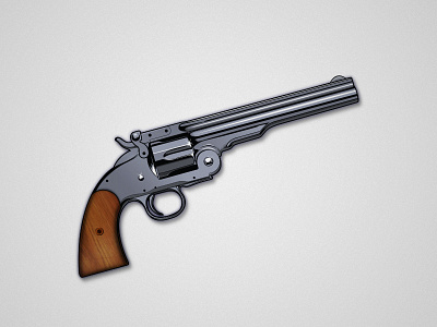 Gun d dh gun illustration revolver vector