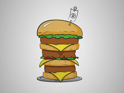 Hamburger d dh hamburger illustration xl