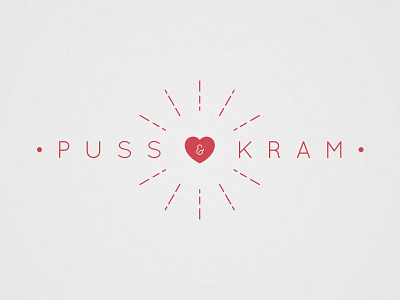 Puss & Kram d dh heart hug kiss red type typography xoxo