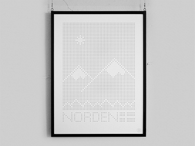 Norden { Scandinavia } black d dh dhultin dots norden poster print scandinavia white