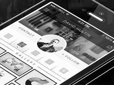Profile Ui black d dh dhultin gallery mobile profile ui white