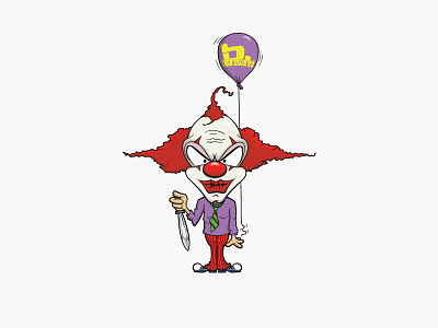 Evil Clown Illustration