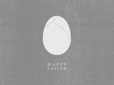 Happy Easter dh dhultin easter egg grey happy shape texture