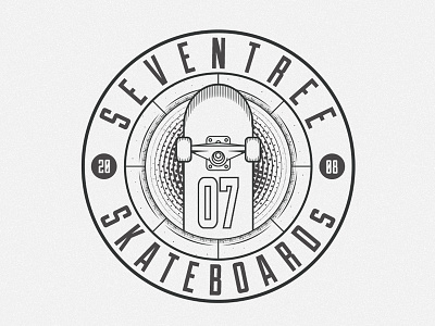 Seventree Skateboards black dhultin grey seventree skateboard sticker type typography