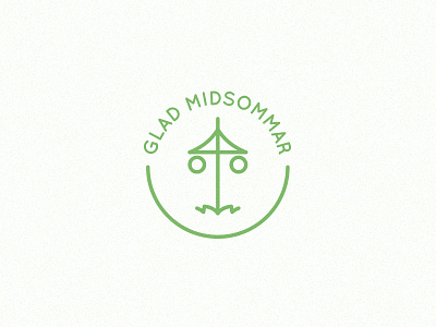 Glad Midsommar dhultin happy icon midsummer summer sweden typography