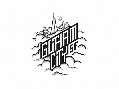 Gotham City city gotham identity illustration logo sanfrancisco sf typography