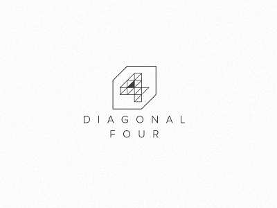 Diagonal Four 4 dhultin diagonal four line logo number