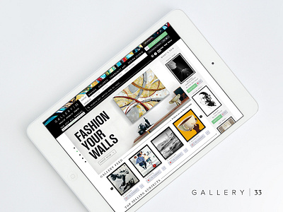 Gallery 33 33 art dhultin gallery layout shop ui ux web webshop