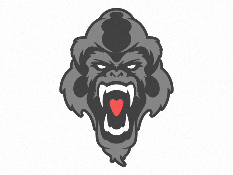 Gorilla black brand dhultin gorilla illustration logo red sticker vector white