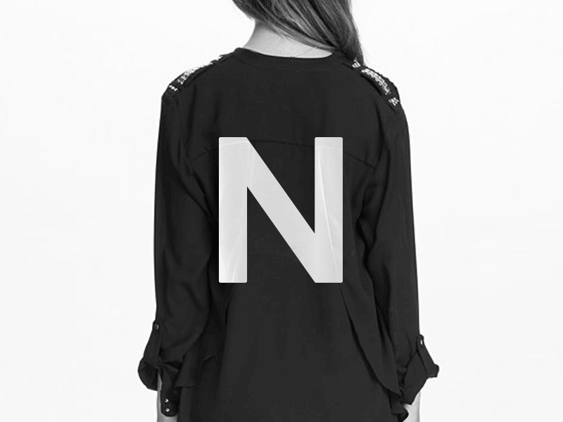 NA-KD Direction black branding dhultin logo style typography white