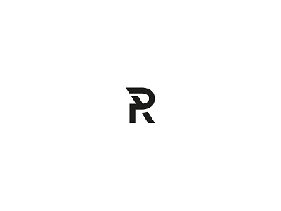 PR black dhultin identity letter logo mark pr shape