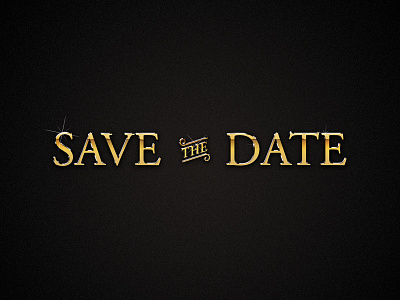 Save The Date date dhultin gold logo metal save the type