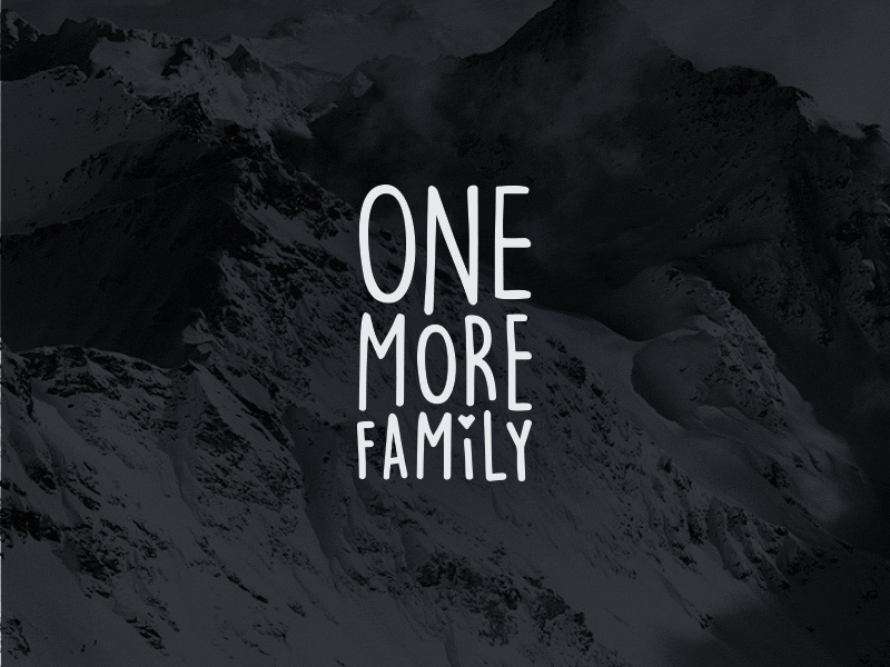 One More Family - Logo agency event family lettering more one solution typography