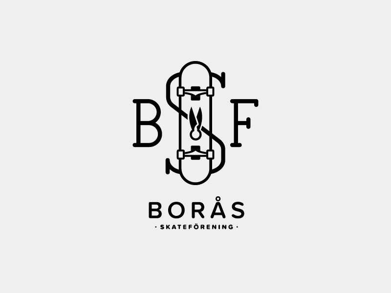 BSF Logo Reveal Draft animation borås branding bsf dhultin draft flip gif logo skate skateboard