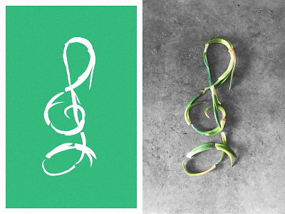 G clef dhultin g gklav green music onion shape treble type
