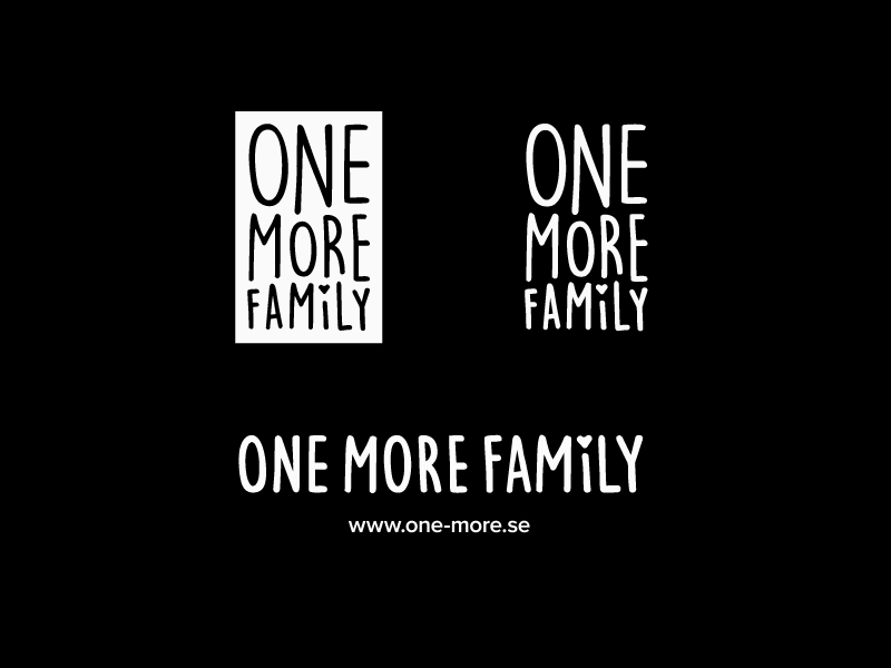 One More Family - Reveal branding dhultin family identity logistics logo logo animation more one type animation