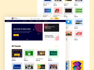 Dera Card Digital Card Selling Web Design design ux ux design ux ui ux ui designer wordpress