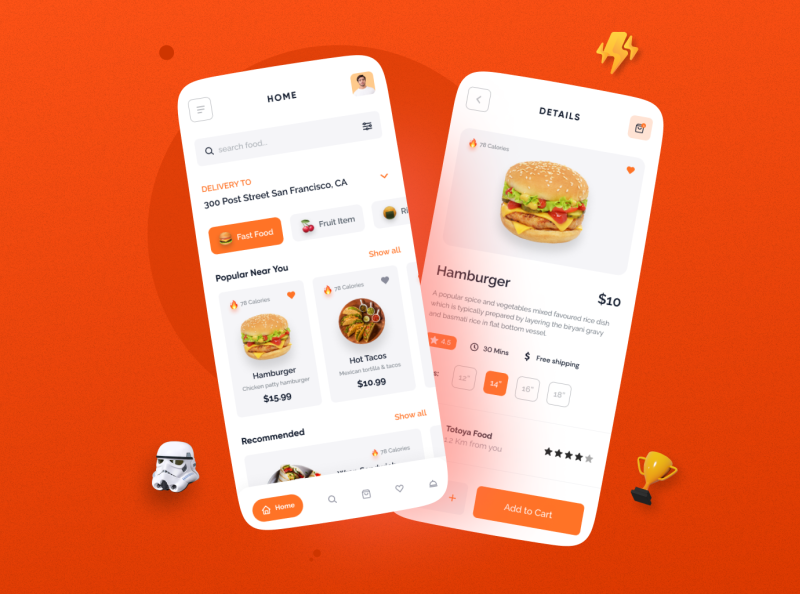 Food App by Asfandyar on Dribbble