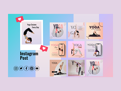 Social Media Creation Content ( Yoga Academy )