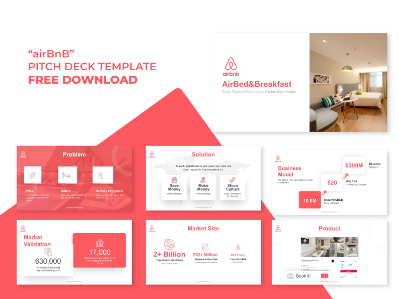 Airbnb Pitch Deck Template by The Creative Next on Dribbble