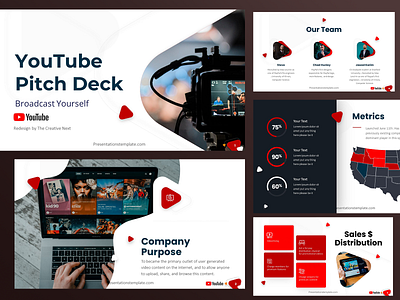 YouTube Pitch Deck adobe illustrator design graphic design illustration photoshop pitch deck powerpoint presentation youtube youtube pitch deck