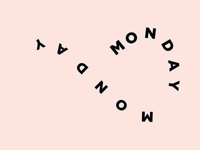 Monday affter effects animation design gif graphic loop loop animation motion typography