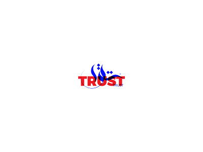 TRUST LOGO - blue branding design gold logo logo design red typography