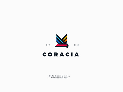 CORACIA - DRONS animation blue branding design drawing gold illustration logo red typography ui