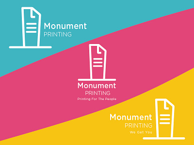 Monument Printing logo marketing