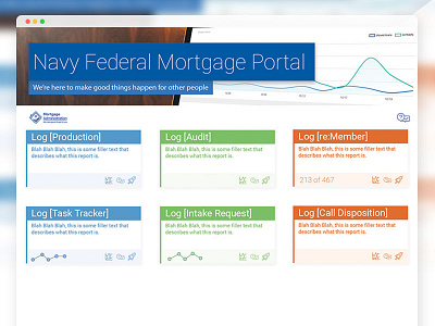 Navy Federal Reporting Portal Mockup landing page portal reporting ui ux web