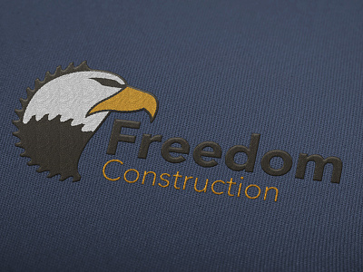 Freedom Construction 3d art brand branding concept logo