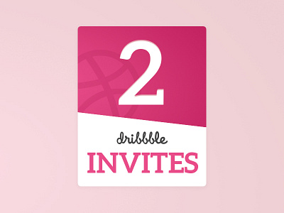 Dribbble Invites clean color dribbble flat invite pink