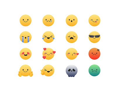 Emoji Set app design graphic design icons illustration ui ux vector