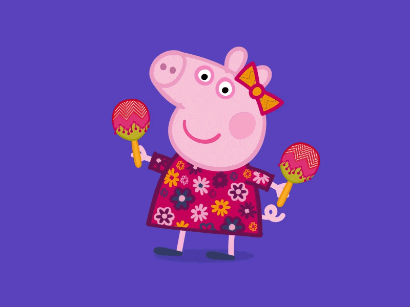 Peppa Pig 2d animation character gif mograph motion motiongraphics peppapig rubberrose