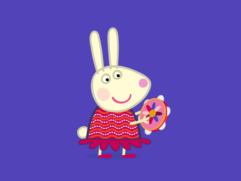 Rebecca 2d animation character gif mograph motion motiongraphics peppapig rubberrose