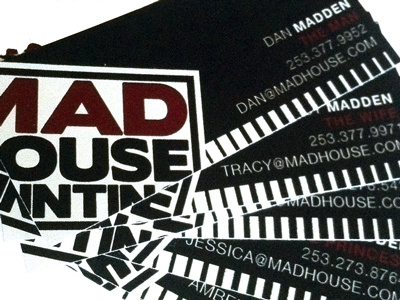 Mad House Printing Business Cards business card