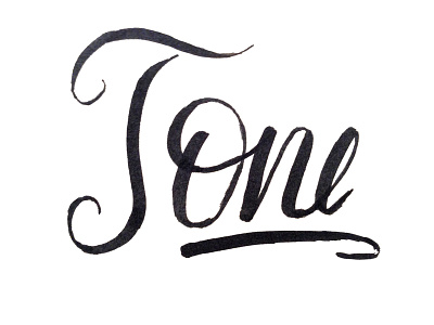 Tone hand done lettering tone type