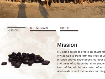 YfC Coffee Nav nav ui ux web