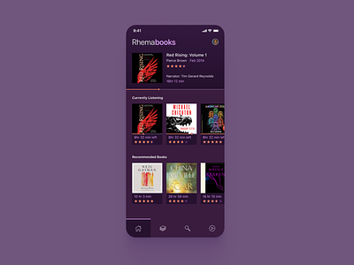 Rhema Books audio book app ui
