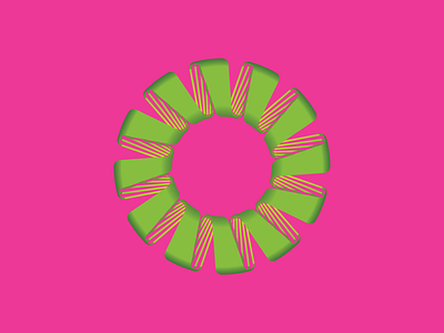 Ribbon shape circle vector