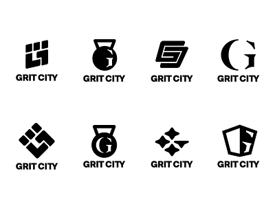 Grit City Logo Variations branding icon illustration logo vector