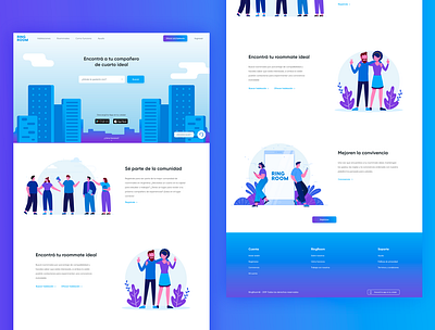 RingRoom - Encontrá a tu roommate ideal design ui ux web website