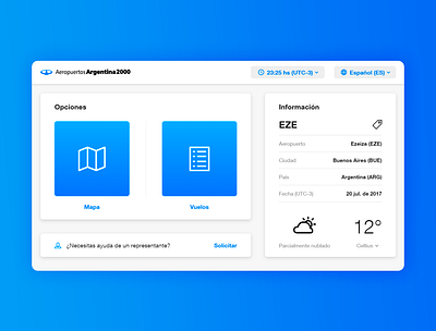Aeropuertos Argentina 2000 - Kiosco Vritual app design ui ux