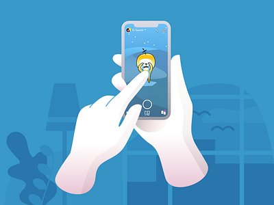Snapchat Blue World blue character crying flat design rain snapchat snapchat filter sticker ui