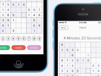 Sudoku App game ios 7 iphone sudoku ui