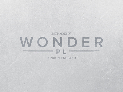 Wonder PL - Logo logo london place solid as a rock vintage wonder