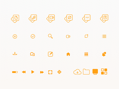 Some Icons designer files iconography icons line london orange orangeography player product product designer