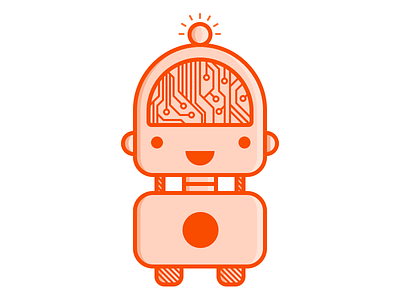 Robot bot brain designer illustration london product product designer robot