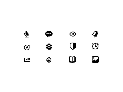 Miscellaneous Icons black designer iconography icons london product product designer white