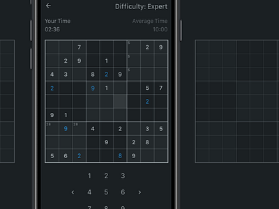 Sudoku iOS App designer game ios iphone london numbers product product designer sudoku